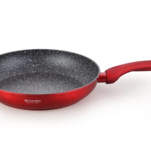 Czerwona patelnia ceramiczna 28 cm z nieprzywierającą powłoką, część zestawu garnków 6.66l