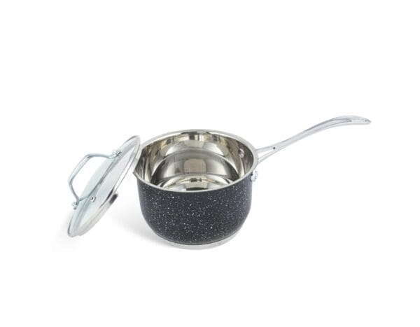 Garnek ze stali nierdzewnej 16 cm z marmurkową powłoką, część zestawu Edenberg EB-4044