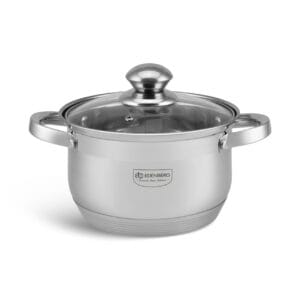Garnek ze stali nierdzewnej 2.1 l z pokrywką, część zestawu Edenberg 16-28 cm