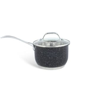 Garnek 24 cm z pokrywką, marmurkowa powłoka, część zestawu Edenberg EB-4044