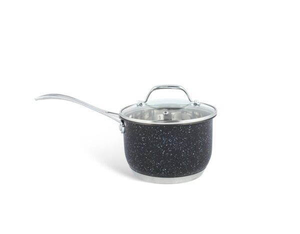 Garnek 24 cm z pokrywką, marmurkowa powłoka, część zestawu Edenberg EB-4044