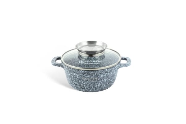 Garnek 4.5l z ceramiczno-granitową powłoką i szklaną pokrywką, część zestawu Edenberg