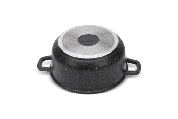 Garnek aluminiowy 3.3l na indukcję z ceramiczną powłoką i hartowaną pokrywką, średnica 22 cm