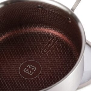 Garnek ze stali nierdzewnej 3.5l z pokrywką i nieprzywierającą powłoką