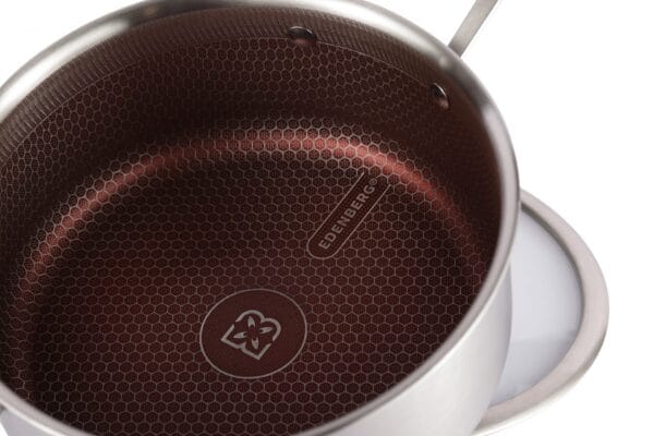 Garnek ze stali nierdzewnej 3.5l z pokrywką i nieprzywierającą powłoką