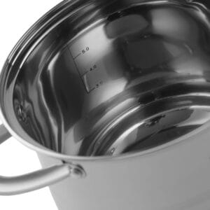 Garnek ze stali nierdzewnej 8.8l z pokrywką, średnica 24 cm, wielowarstwowe dno