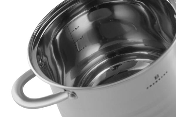 Garnek ze stali nierdzewnej 8.8l z pokrywką, średnica 24 cm, wielowarstwowe dno