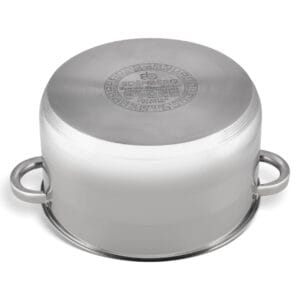 Wysoki garnek 9.5l ze stali nierdzewnej z hartowaną szklaną pokrywką, średnica 28 cm