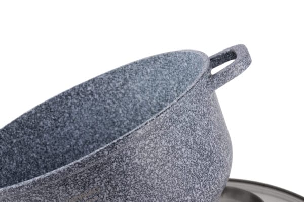Okrągły garnek aluminiowy 3.3l z ceramiczno-granitową powłoką i pokrywką, seria Edenberg EB-8018