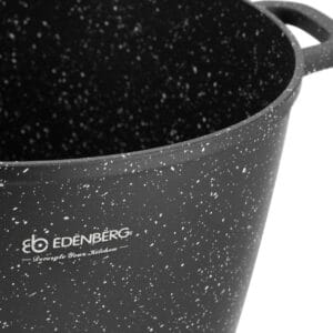 Garnek aluminiowy 10l z szklaną pokrywką i marmurkową powłoką, średnica 28 cm