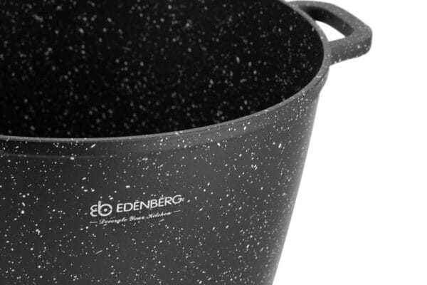 Garnek aluminiowy 10l z szklaną pokrywką i marmurkową powłoką, średnica 28 cm