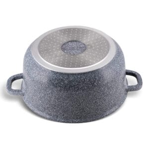 Okrągły garnek aluminiowy 3.3l z ceramiczno-granitową powłoką i szklaną pokrywką, seria Edenberg EB-8018