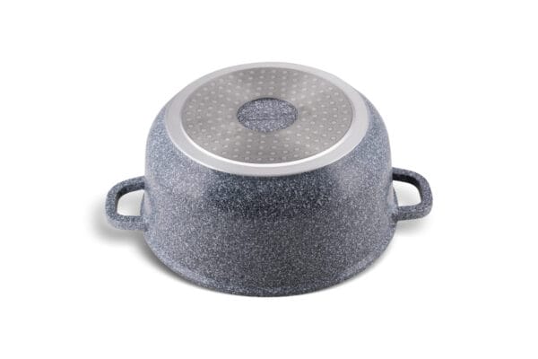 Okrągły garnek aluminiowy 3.3l z ceramiczno-granitową powłoką i szklaną pokrywką, seria Edenberg EB-8018
