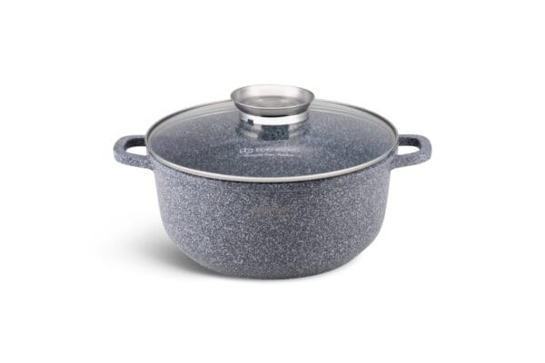 Garnek aluminiowy 3.3 litra z pokrywką i stalowym uchwytem, seria Edenberg EB-8018