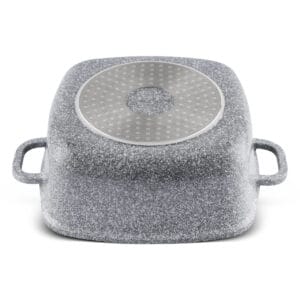 Garnek aluminiowy 5.5l z granitową powłoką i szklaną pokrywką, średnica 26 cm