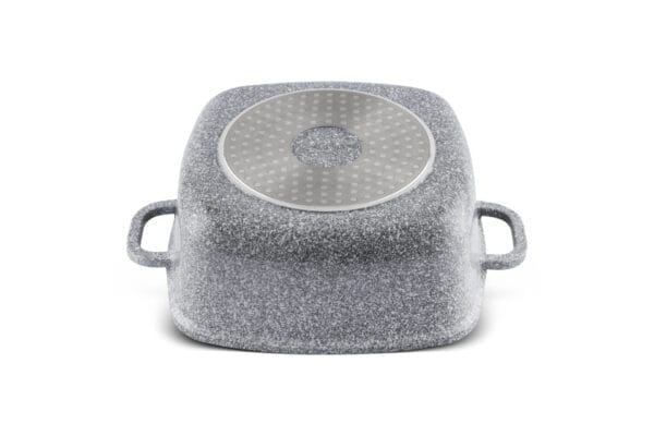 Garnek aluminiowy 5.5l z granitową powłoką i szklaną pokrywką, średnica 26 cm