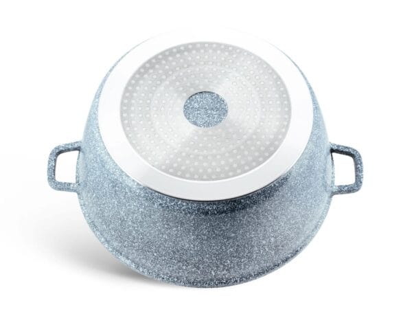 Garnek aluminiowy 6.8L z granitową powłoką i szklaną pokrywką, średnica 28 cm