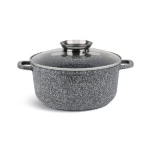 Garnek ceramiczno-granitowy 4.5l z hartowaną szklaną pokrywką, część zestawu kuchennego Edenberg