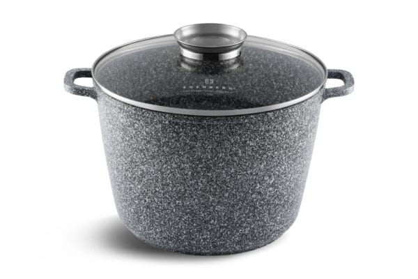 Garnek 6.2l z ceramiczno-granitową powłoką i szklaną pokrywką, część zestawu Edenberg EB-8045