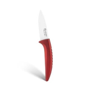 Nóż ceramiczny z ergonomicznym uchwytem, długość ostrza 10 cm – element zestawu z stojakiem
