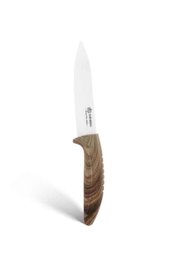 Nóż ceramiczny z brązowym uchwytem, długość ostrza 14 cm, część zestawu Edenberg
