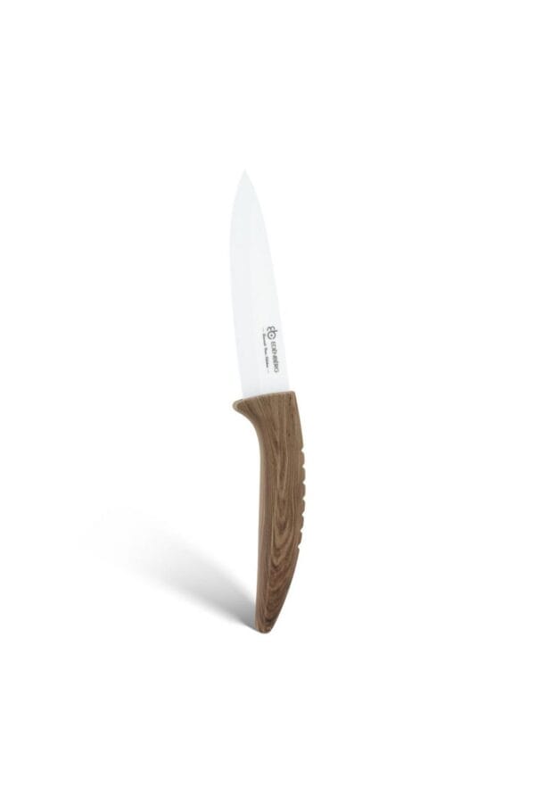 Nóż ceramiczny z brązowym uchwytem, długość ostrza 14 cm, część zestawu Edenberg EB-7751W