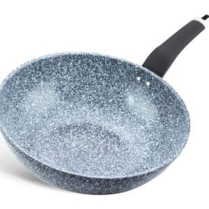 Ceramiczna patelnia WOK 28 cm z granitową powłoką nieprzywierającą i czarnym uchwytem