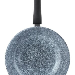 Czarna patelnia WOK ceramiczna 28 cm z nieprzywierającą powłoką i uchwytem