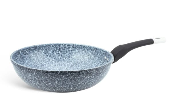 Patelnia WOK ceramiczna 28cm Edenberg z nieprzywierającą powłoką ceramiczno-granitową, idealna do smażenia i gotowania na wszystkich rodzajach kuchenek.