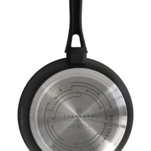 Lekka patelnia aluminiowa 18 cm z marmurową powłoką nieprzywierającą, widok z boku