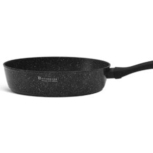 Patelnia ceramiczna 20 cm z pokrywką, marmurkowa powłoka nieprzywierająca
