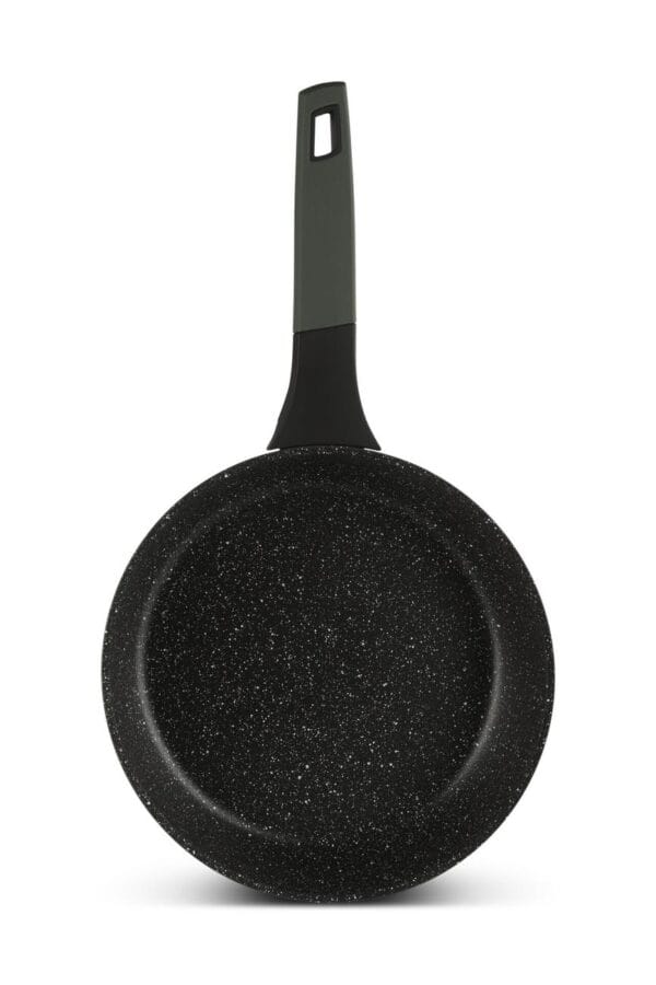 Czarna patelnia ceramiczna 24 cm z nieprzywierającą powłoką, część zestawu garnków na indukcję Edenberg