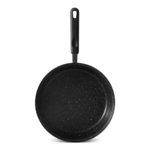 Czarna patelnia ceramiczna o średnicy 26 cm z nieprzywierającą powłoką i uchwytem, część zestawu Edenberg
