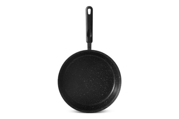 Czarna patelnia ceramiczna o średnicy 26 cm z nieprzywierającą powłoką i uchwytem, część zestawu Edenberg