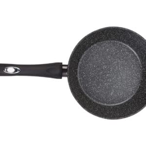 Czarna patelnia ceramiczna 28 cm z nieprzywierającą powłoką, część zestawu garnków na indukcję Edenberg