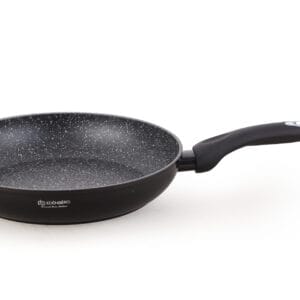 Czarna patelnia ceramiczna 28 cm z marmurkową powłoką, część zestawu garnków na indukcję Edenberg