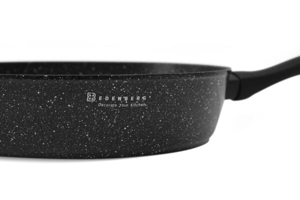 Patelnia ceramiczna 20 cm z pokrywką i marmurkową powłoką non-stick