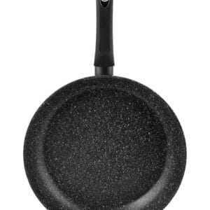 Patelnia ceramiczna 24 cm z pokrywką, nieprzywierająca powłoka, marmurkowe wykończenie