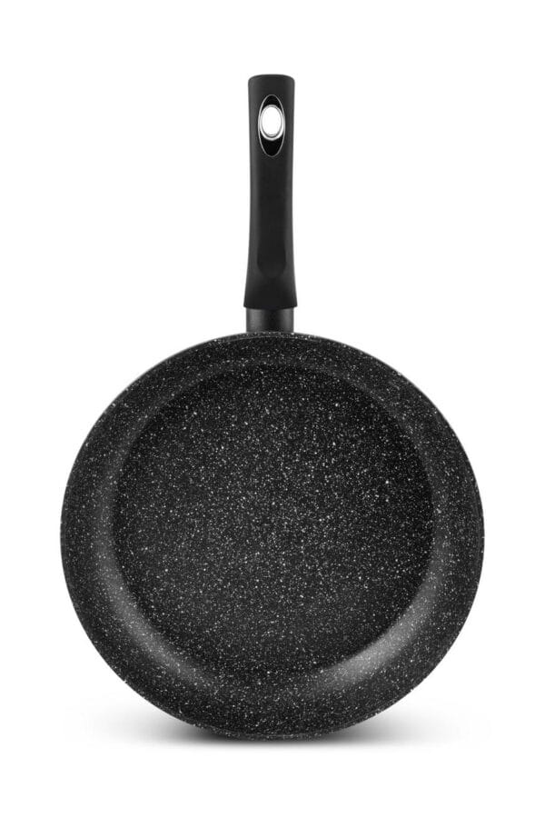 Patelnia ceramiczna 24 cm z pokrywką, nieprzywierająca powłoka, marmurkowe wykończenie