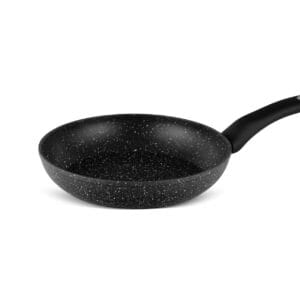 Patelnia ceramiczna 28 cm z zestawu Edenberg, widok z boku, czarna, indukcyjna