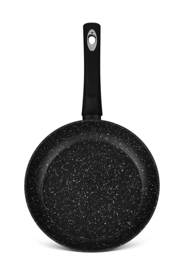 Patelnia ceramiczna 28 cm z zestawu Edenberg, czarna, z marmurkową powłoką i uchwytem antypoślizgowym