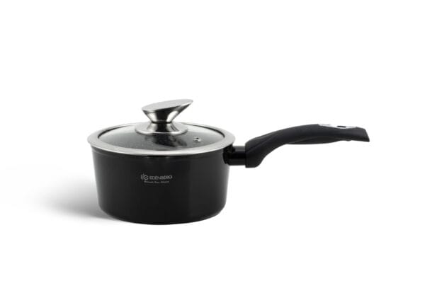 Rondel 16 cm z pokrywką, część zestawu garnków marmurkowych Edenberg EB-5613 na indukcję