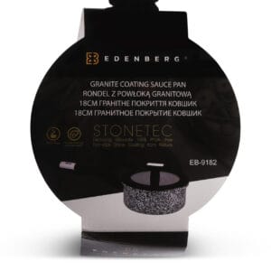 Rondel na indukcję 18 cm z granitową powłoką i szklaną pokrywką