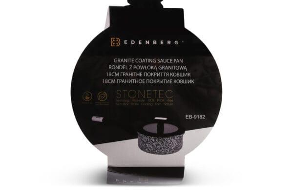 Rondel na indukcję 18 cm z granitową powłoką i szklaną pokrywką