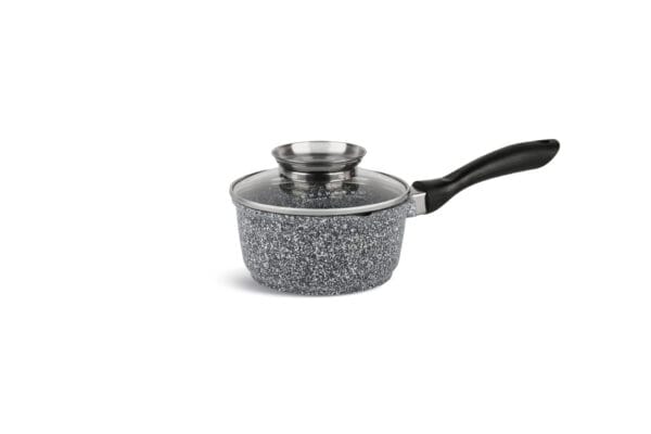 Rondel z pokrywką o pojemności 1.3l, średnicy 16cm, ceramiczno-granitowy, z uchwytem silikonowym - część zestawu garnków