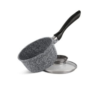 Rondel ceramiczno-granitowy 1.3l z pokrywką, średnica 16 cm, uchwyt antypoślizgowy - część zestawu garnków