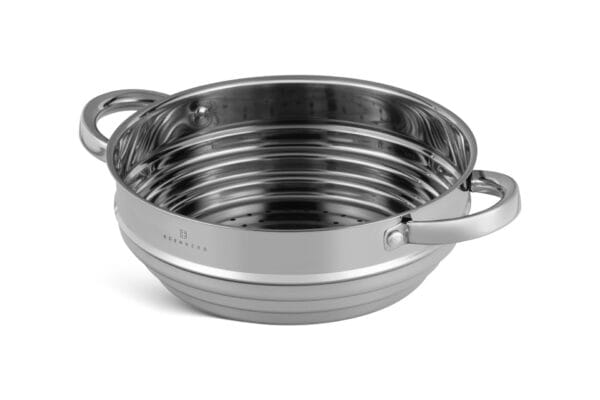 Stalowe sitko kuchenne 24 cm z uchwytami do gotowania na parze marki Edenberg