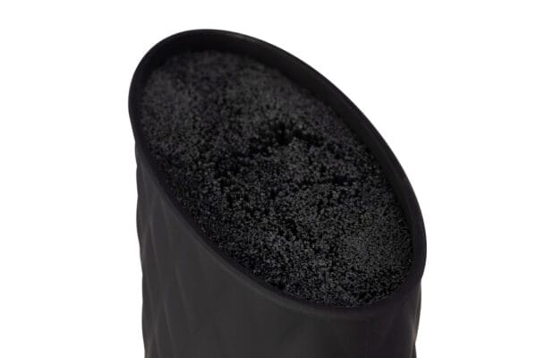 Czarny stojak na noże Edenberg 22 cm z wkładką z pianki PET, elegancki organizer kuchenny